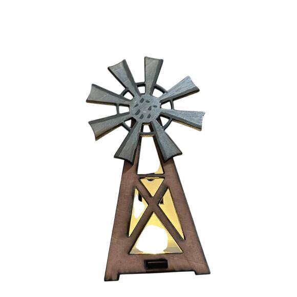 Rustic Windmill Night Light - Picture 3 of 3
